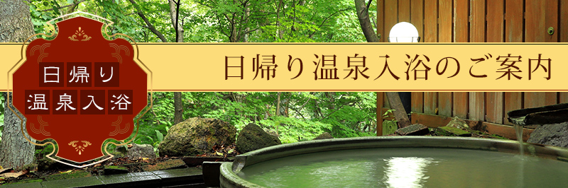 日帰り温泉入浴のご案内
        