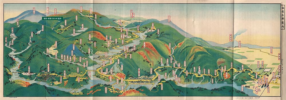 旧塩原名勝案内図